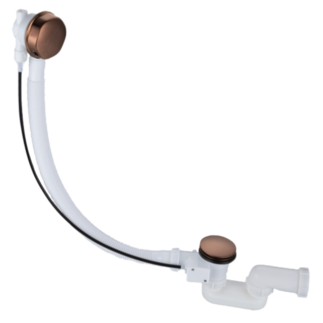 Badafvoer - overloopcombinatie Effeze Brons 52cm met clickwaste Badafvoer - overloopcombinatie Effeze Brons 52cm met clickwaste