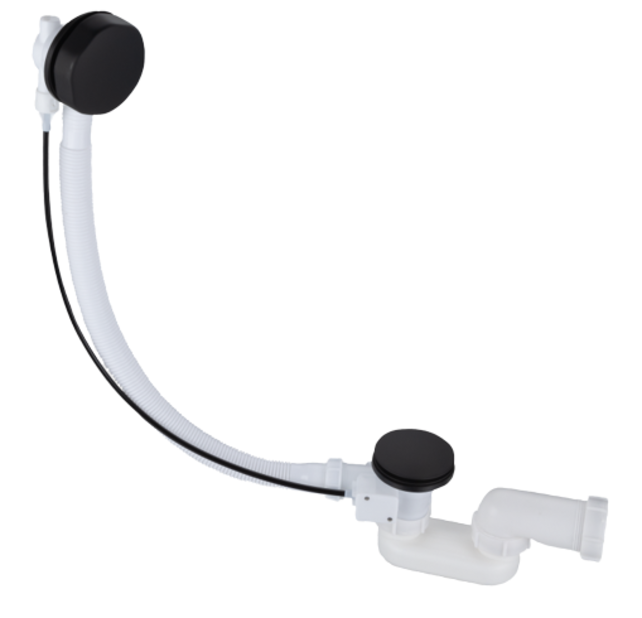 Badafvoer - overloopcombinatie Effeze Brons 52cm met clickwaste Badafvoer - overloopcombinatie Effeze Brons 52cm met clickwaste