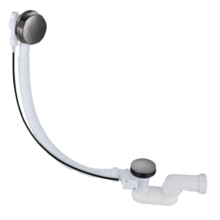 Badafvoer - overloopcombinatie Effeze Gun Metal 52cm met clickwaste