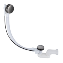 Badafvoer - overloopcombinatie Effeze Gun Metal 52cm met clickwaste