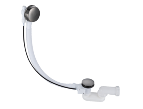 Badafvoer - overloopcombinatie Effeze Gun Metal 52cm met clickwaste