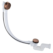 Badafvoer - overloopcombinatie Effeze Goud Geborsteld 52cm met clickwaste Badafvoer - overloopcombinatie Effeze Goud Geborsteld 52cm met clickwaste