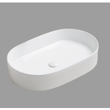 Waskom ovaal Opus Wit 60x38x12 cm met extra dunne rand