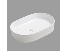 Waskom ovaal Opus Wit 60x38x12 cm met extra dunne rand