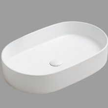 Waskom ovaal Opus Mat Wit 60x38x12 cm met extra dunne rand