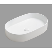 Waskom ovaal Opus Mat Wit 60x38x12 cm met extra dunne rand