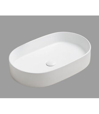 SANI-SUPPLY Waskom ovaal Opus Mat Wit 60x38x12 cm met extra dunne rand