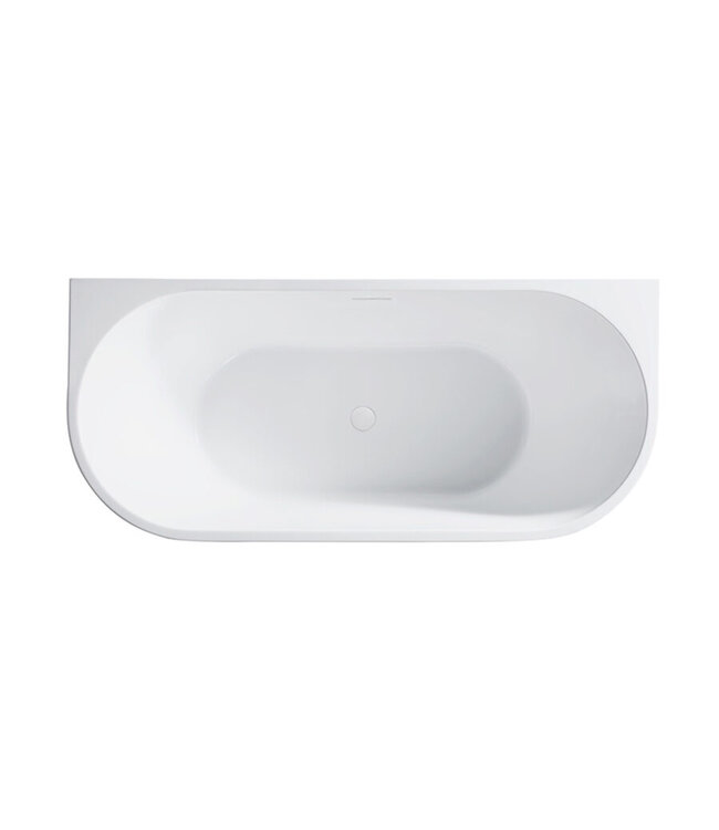 Half vrijstaand Bad Göteborg 170x75x60cm Wit Acryl met afvoer en clickwaste overloop