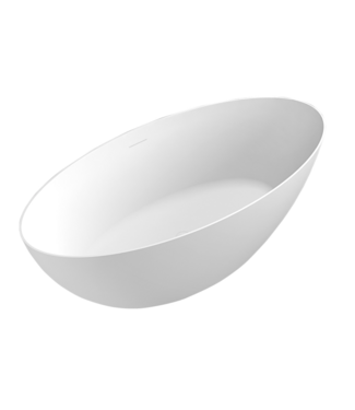 FABRIECIO Vrijstaand Bad Ovaal 170x80x58cm Malmö Wit Acryl met overloop en afvoer