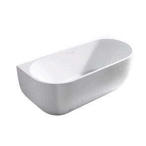 Half vrijstaand Bad Göteborg 180x80x60cm Wit Acryl met afvoer en clickwaste overloop