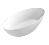 Vrijstaand Bad Ovaal 180x85x58cm Malmö Wit Acryl met overloop en afvoer