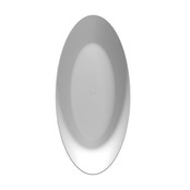 Vrijstaand Bad Ovaal 170x80x58cm Malmö Mat Wit Acryl met overloop en afvoer