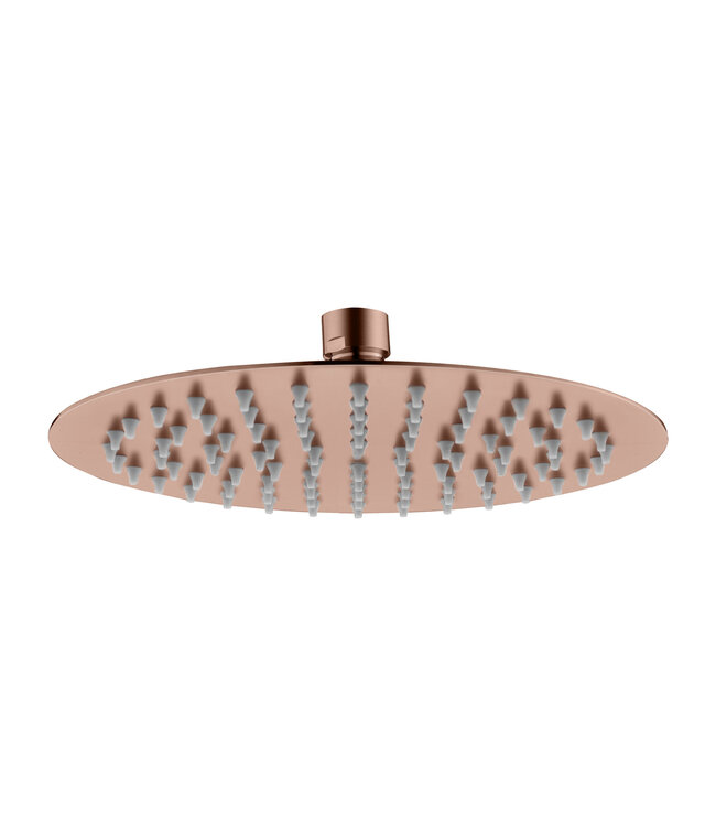 ALONI Hoofddouche Mila Gun Metal 30cm Vierkant Regendouchekop met rubbere sproeimondjes roestvrij