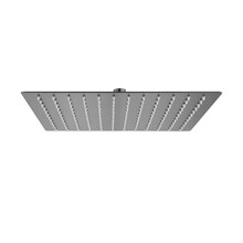 Hoofddouche Mila Gun Metal 30cm Vierkant Regendouchekop met rubbere sproeimondjes roestvrij