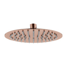 Hoofddouche Mila Geborsteld Koper 30cm Rond Regendouchekop met rubbere sproeimondjes roestvrij