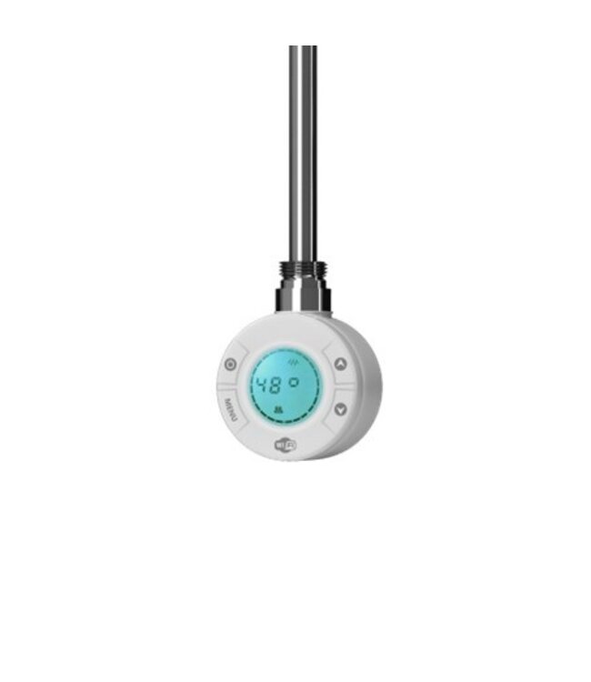 Elektrische Handdoekradiator Mat Zwart 120x50cm 500 Watt met Wifi - Digitaal scherm temperatuur programmeerbaar