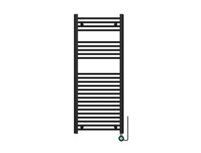 Elektrische Handdoekradiator Mat Zwart 120x50cm 500 Watt met Wifi - Digitaal scherm temperatuur programmeerbaar