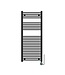 SANI-SUPPLY Elektrische Handdoekradiator Mat Zwart 120x50cm 500 Watt met Wifi - Digitaal scherm temperatuur programmeerbaar