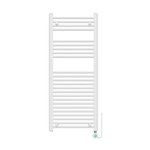 Elektrische Handdoekradiator Wit 120x50cm 500 Watt met Wifi - Digitaal scherm temperatuur programmeerbaar