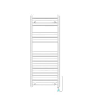 SANI-SUPPLY Elektrische Handdoekradiator Wit 120x50cm 500 Watt met Wifi - Digitaal scherm temperatuur programmeerbaar