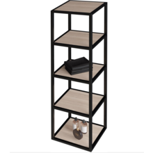 Industriele Stalen frame 135x35x35cm Mat Zwart Kolomkast Creavit Sharp met 5 lagen