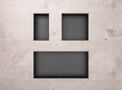 Nisjes badkamer Gun Metal 60x30x10cm Inbouwnis Douche