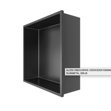 Nisjes badkamer Gun Metal 30x30x10cm Inbouwnis Douche