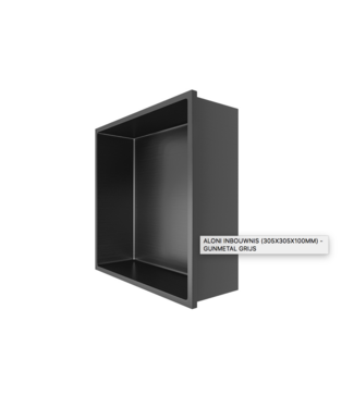 ALONI Nisjes badkamer Gun Metal 30x30x10cm Inbouwnis Douche