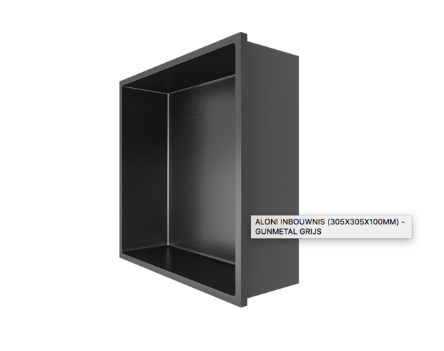 Nisjes badkamer Gun Metal 30x30x10cm Inbouwnis Douche Nisjes badkamer Gun Metal 30x30x10cm Inbouwnis Douche