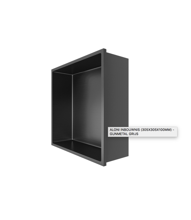 Nisjes badkamer Gun Metal 30x30x10cm Inbouwnis Douche