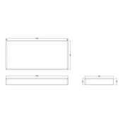 Gliss Design Wastafelblad Topdek Marmer Grijs 100x46x10cm Melamine (alle opties)