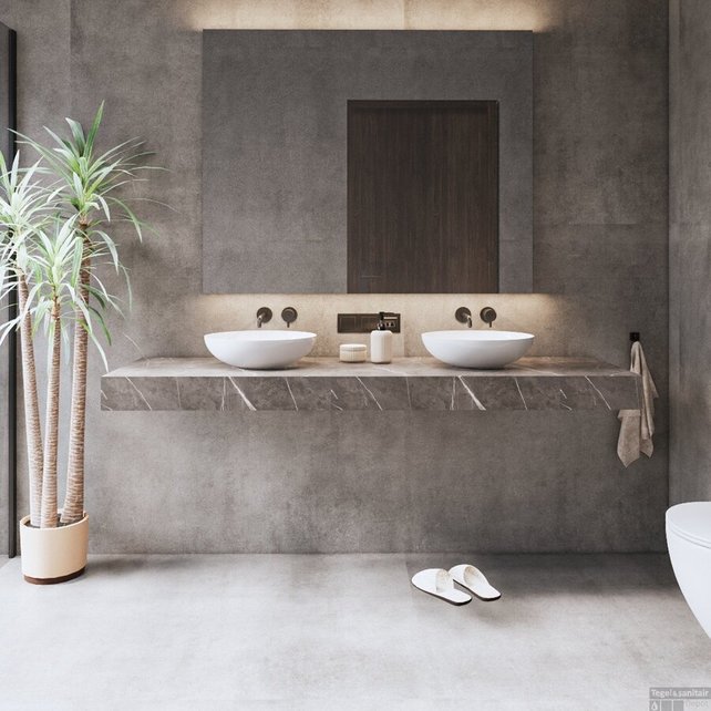 Gliss Design Wastafelblad Topdek Oak Classic 120x46x10cm Melamine (alle opties)