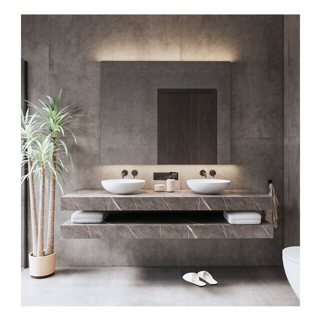 Gliss Design Wastafelblad Topdek Oak Cognac 140x46x10cm Melamine (alle opties)