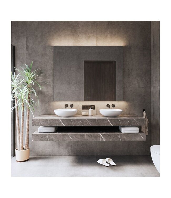 GLISS DESIGN Gliss Design Wastafelblad Topdek Oak Cognac 140x46x10cm Melamine (alle opties)