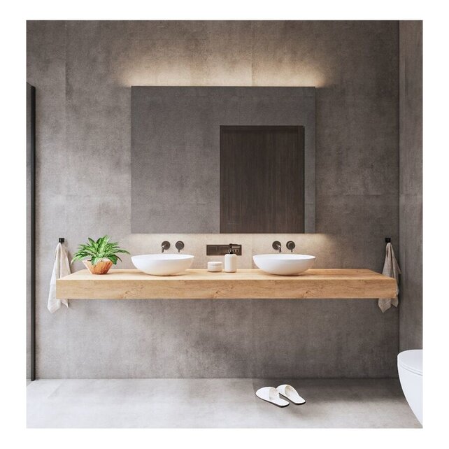 Gliss Design Wastafelblad Topdek Oak Cognac 140x46x10cm Melamine (alle opties)