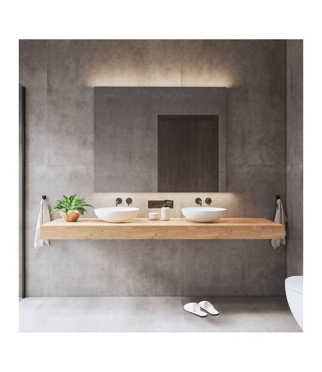 Gliss Design Wastafelblad Topdek Oak Cognac 140x46x10cm Melamine (alle opties)