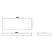 Gliss Design Wastafelblad Topdek Oak Cognac 140x46x10cm Melamine (alle opties)