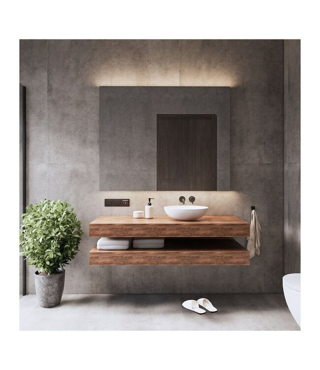 Gliss Design Wastafelblad Topdek Ruw Natuur 160x46x10cm Melamine (alle opties)