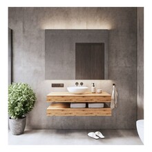 Gliss Design Wastafelblad Topdek Ruw Natuur 160x46x10cm Melamine (alle opties)