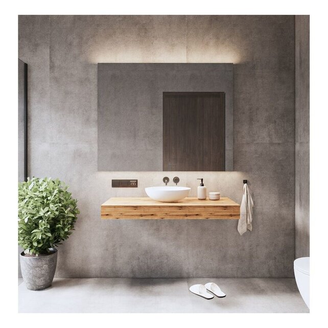 Gliss Design Wastafelblad Topdek Ruw Natuur 160x46x10cm Melamine (alle opties)