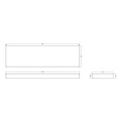 Gliss Design Wastafelblad Topdek Ruw Natuur 160x46x10cm Melamine (alle opties)