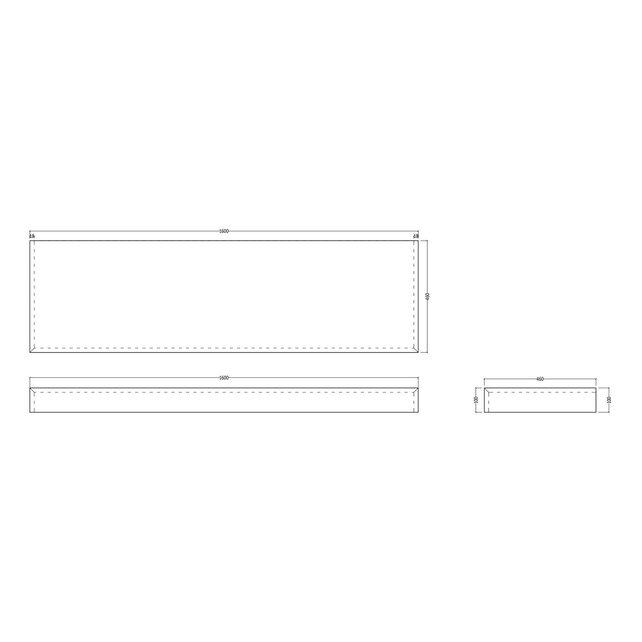Gliss Design Wastafelblad Topdek Ruw Natuur 160x46x10cm Melamine (alle opties)