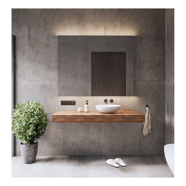 Gliss Design Wastafelblad Topdek Oak Cognac 180x46x10cm Melamine (alle opties)