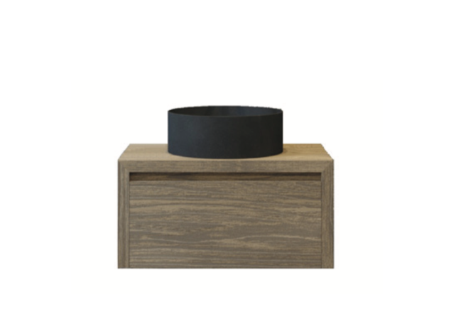 Gliss Design Ares Wastafelonderkast met topblad Ash Gray 60x45x35 cm 1 lade greeploos