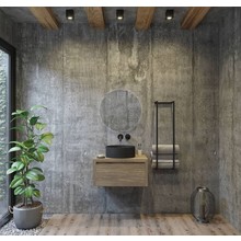 Gliss Design Ares Wastafelonderkast met topblad Ash Gray 60x45x35 cm 1 lade greeploos