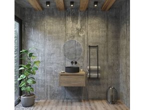 Gliss Design Ares Wastafelonderkast met topblad Ash Gray 80x45x35 cm 1 lade greeploos