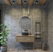 Gliss Design Ares Wastafelonderkast met topblad Ash Gray 100x45x35 cm 1 lade greeploos