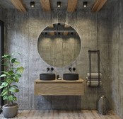 Gliss Design Ares Wastafelonderkast met topblad Ash Gray 120x45x35 cm 1 lade greeploos