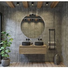 Gliss Design Ares Wastafelonderkast met topblad Ash Gray 120x45x35 cm 1 lade greeploos