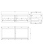 Gliss Design Ares Wastafelonderkast met topblad Ash Gray 120x45x35 cm 2 lade greeploos